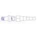 IV Luer Lock Adapter with Graduated Clave®, 0.91ML