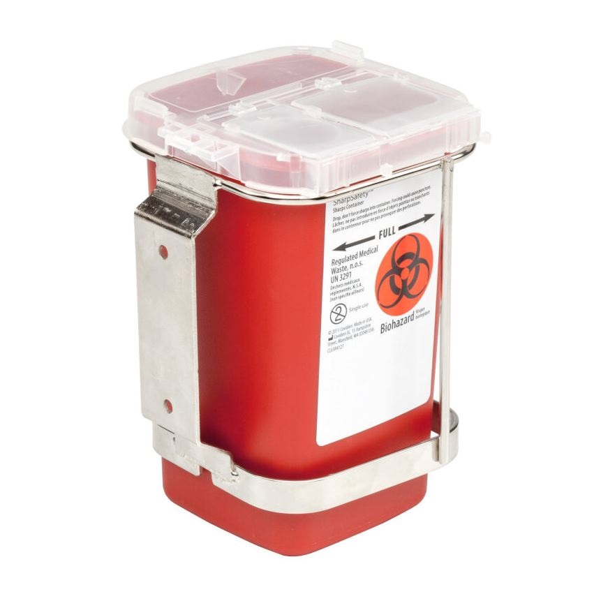 12 Monoject™ Wall Bracket for Phlebotomy Sharps Containers - Image 1
