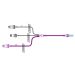 Trifuse Extension Sets - Small Bore Trifuse Luer Lock Extension Set with 3 Microclave and 3 Clamps, 7"