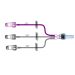 Smallbore Trifuse Extension Set with 3 MicroClave™ Clear