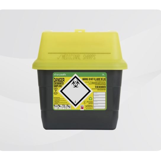 51455430_01 Sharpsafe® Sharps Container 3 Litre - Image 1