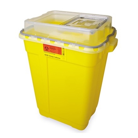 bd305613_01 Chemotherapy Sharps Container, Slide Top with Gasket, 19 Gallons - Image 1