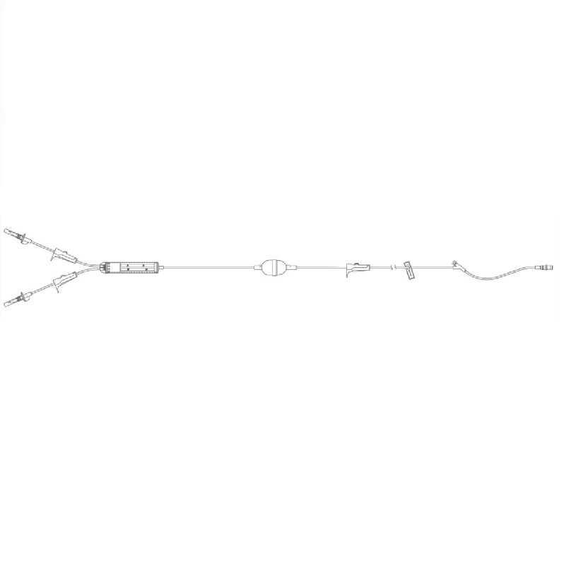 ic12730-02_01 Blood Administration Set, Macrobore, Prepierced Y-Site, 200 Micron Filter, Blood Bulb Pump, 80" - Image 1