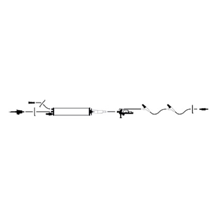 icu142730490_01 150 mL Burette PlumSet™, Clave™ Y-Sites, 114" - Image 1