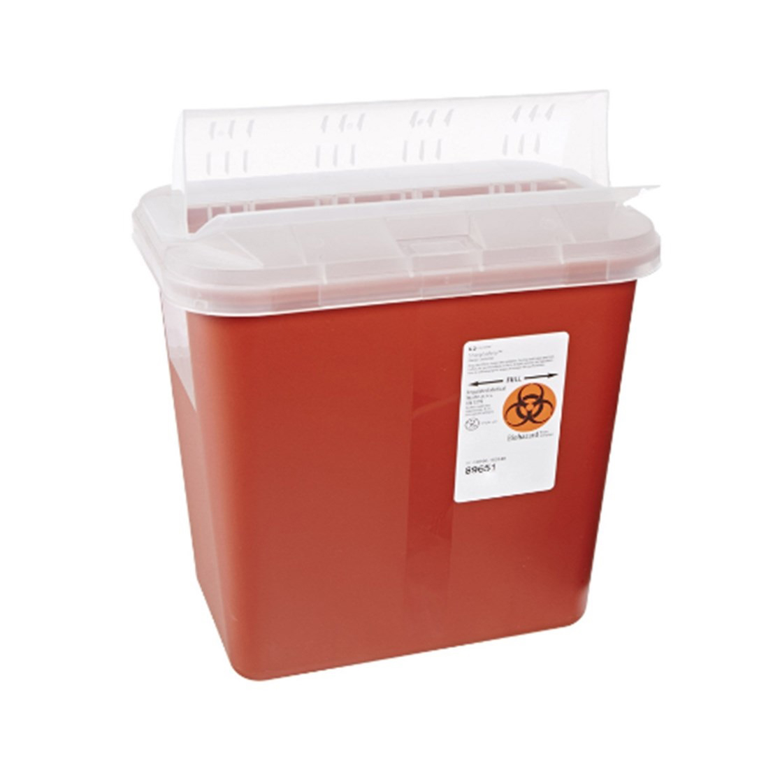 z89651_01 Monoject™ Multi-Purpose Sharps Container with Horizontal Drop Opening Lid - Image 1